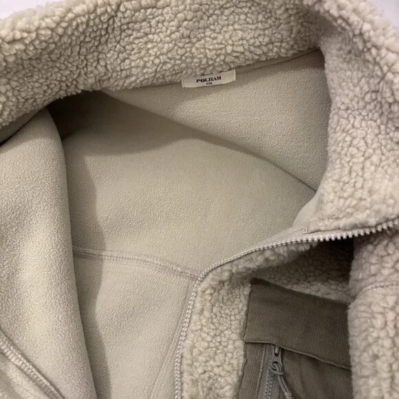Polham Japan Sherpa Heavy Weight Jacket Front Pocket Beige Men XXL